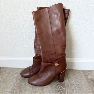 [Massimo Baldi] Knee high Italian leather boots